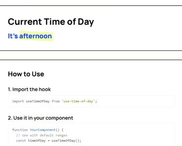 Detect Time Periods in React with use-time-of-day Hook Detect Time Periods in React with use-time-of-day Hook