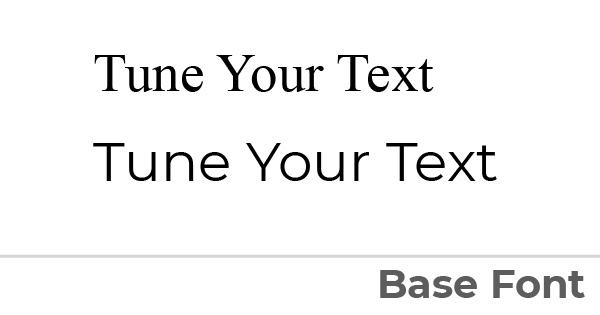 Example of Base Font change