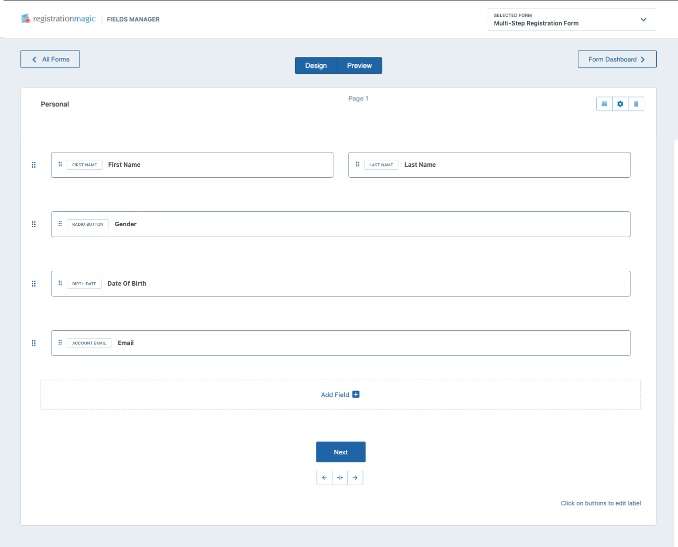 RegistrationMagic Multi Form
