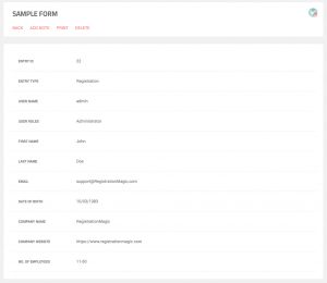 Multipage registration forms submission-view