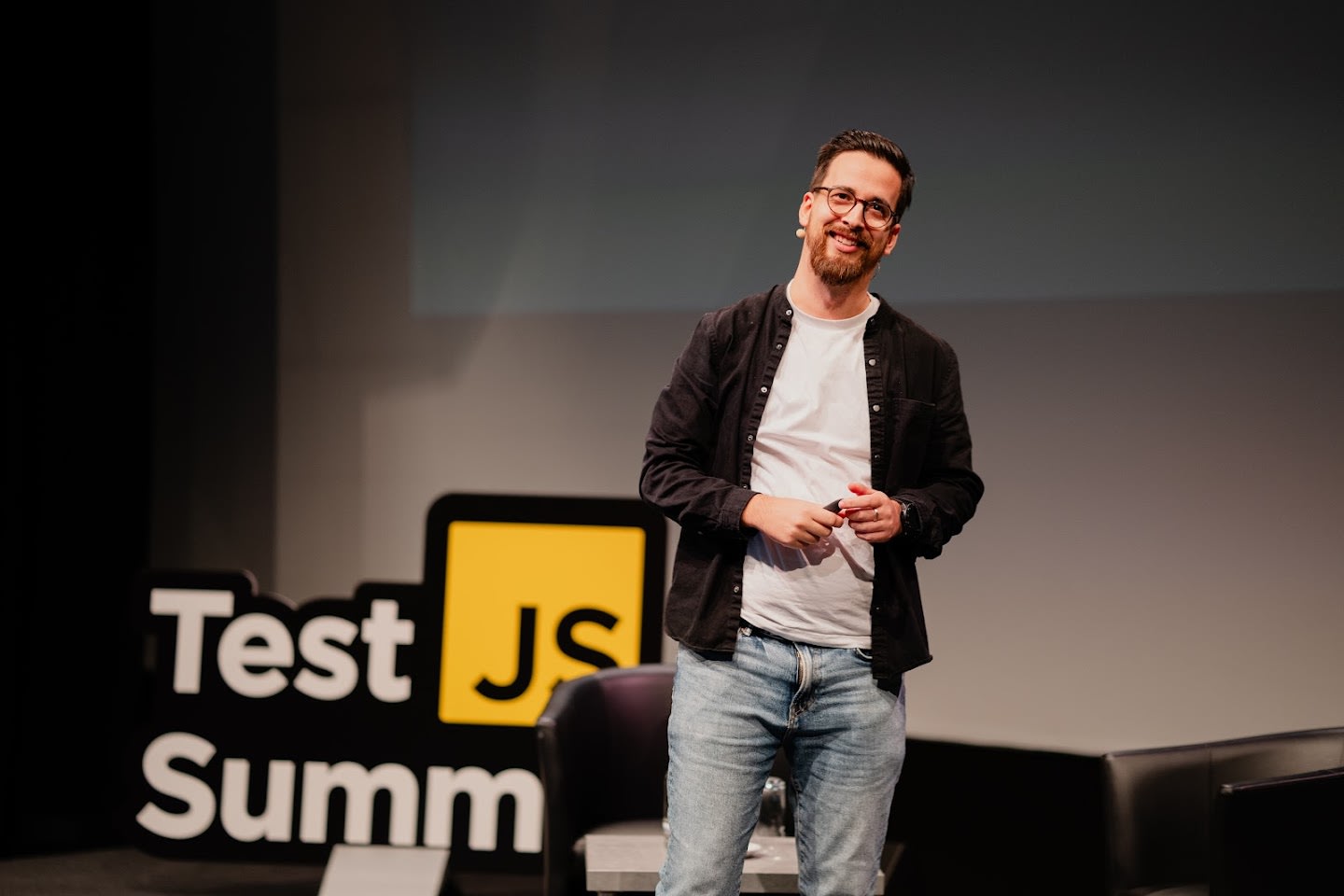 Filip Hric on conference stage