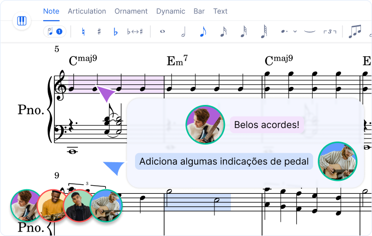 Real-time collaboration interface