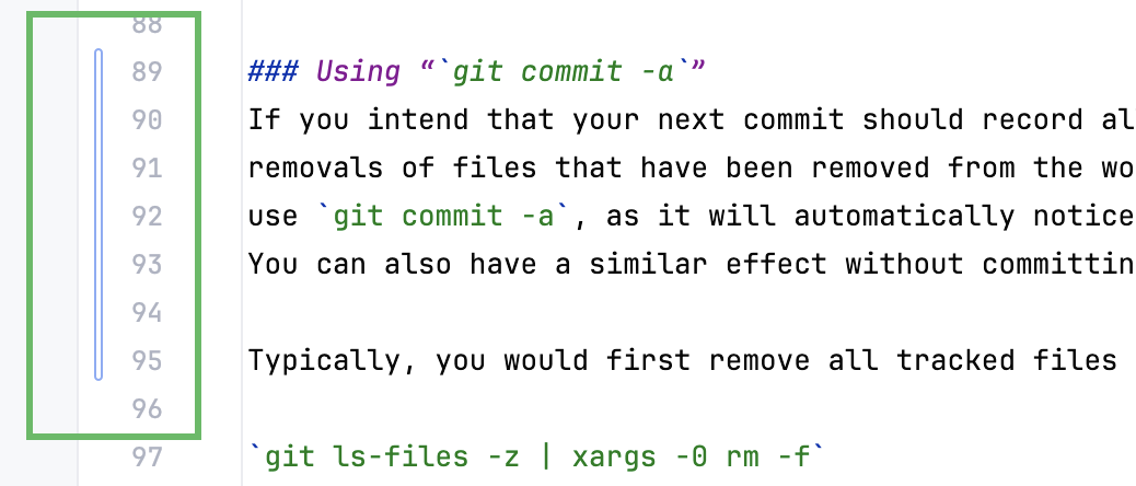 Gutter marker for staged changes Gutter marker for staged changes