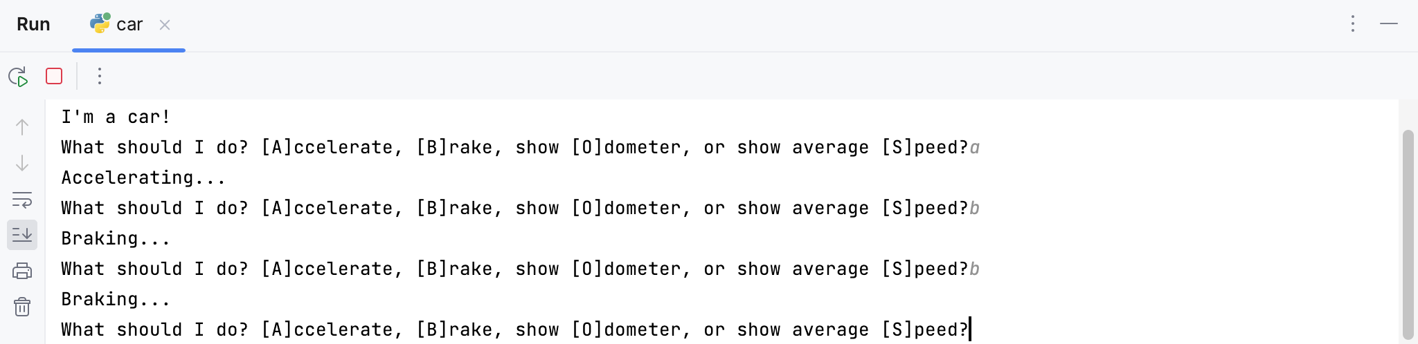 Running the script Running the script