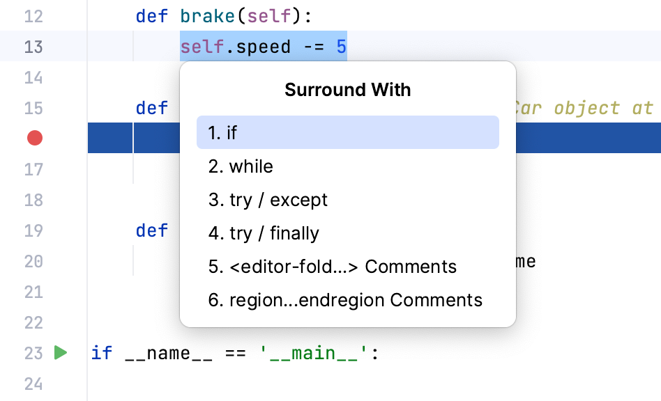 Surround code Surround code
