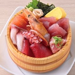 桶盛り海鮮丼【魚マシ】 魚民 南松本駅前店_桶盛り海鮮丼【魚マシ】