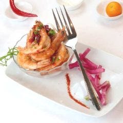 有頭海老の香り揚げ 横浜中華街 極上フカヒレコース× 宴会個室 横浜酒家_有頭海老の香り揚げ