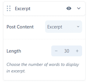 Excerpt Setting