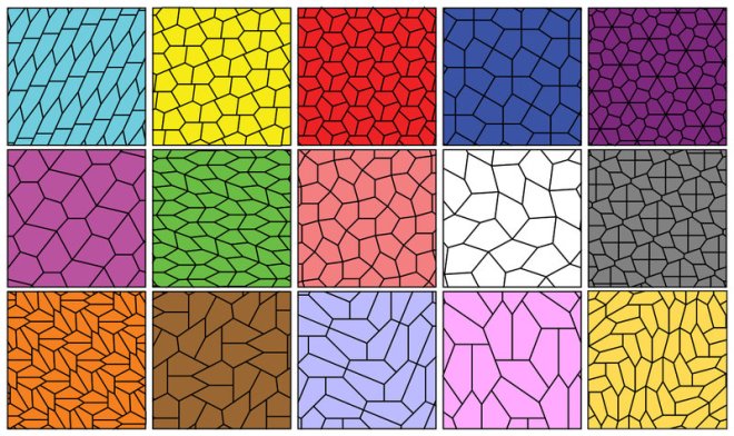 15pentagonal tilings