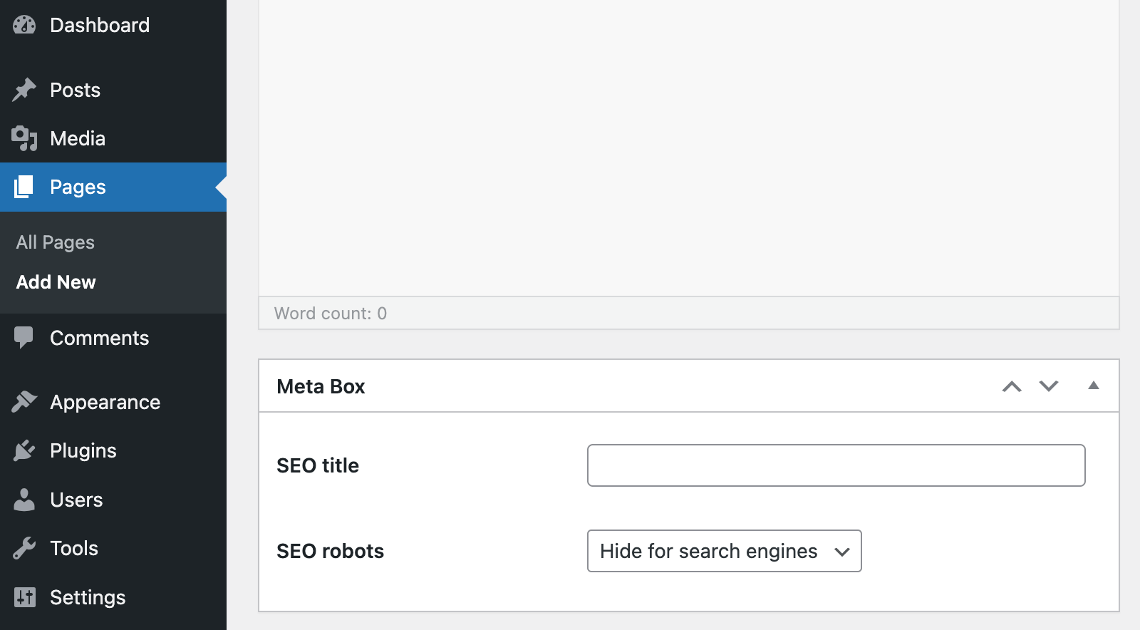 WordPress meta box for Pages custom post type with multiple fields