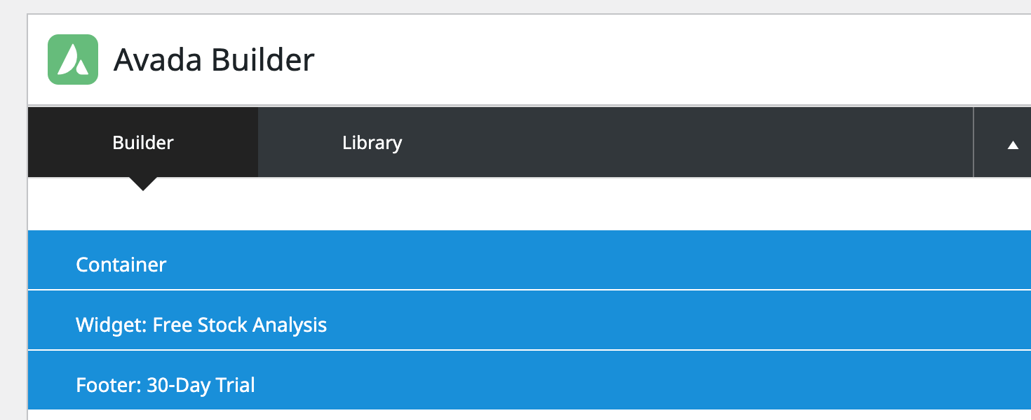 Avada Builder screenshot