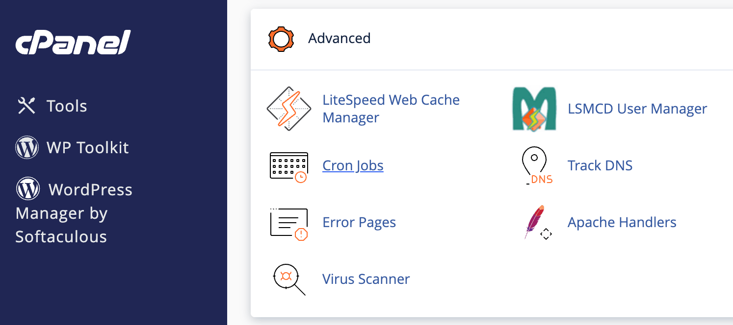 Cron Jobs tool in cPanel