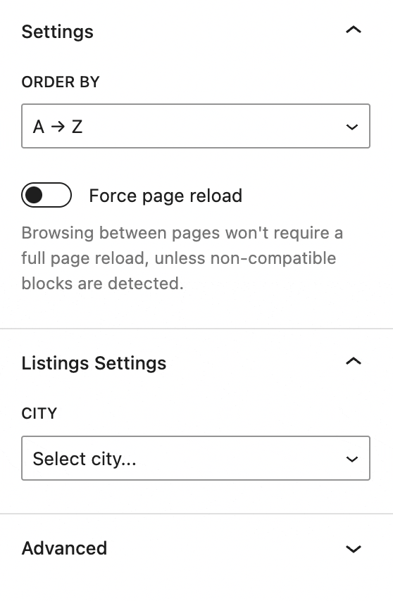 Add custom settings to the query loop block variation
