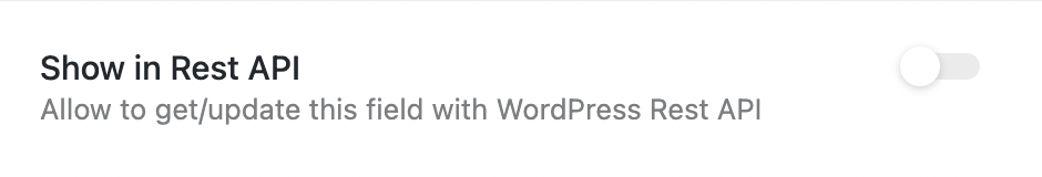 How to not register a custom field in REST API in JetEngine