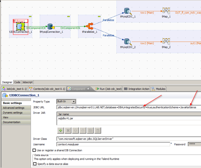 mssqlserver-kerberos-talend