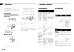 2 Mounting sleeve
#
Make sure that the unit is installed securely in
place. An unstable installation may cause skipping
or ot