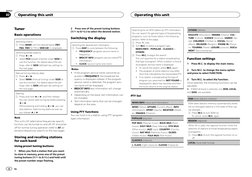 Tuner
Basic operations
Selecting a band
1 Press BAND until the desired band (FM1,
FM2, FM3 for FM or MW/LW) is displayed.
Swi