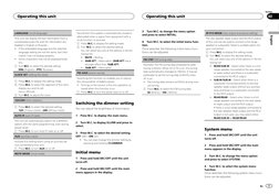 LANGUAGE (multi-language)
This unit can display the text information from a
compressed audio file even for information em-
be