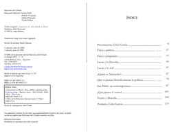 Ediciones del Cifrado
Dirección Editorial: Leonor Fefer
Pablo Fridman
Orfilia Polemann
Úrsula Seibert
Título original: