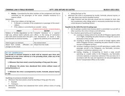 CRIMINAL
LAW
II
FINALS
REVIEWER
ATTY.
JOSE
ARTURO
DE
CASTRO
BLOCK
A
2011-‐2012
6