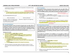 CRIMINAL
LAW
II
FINALS
REVIEWER
ATTY.
JOSE
ARTURO
DE
CASTRO
BLOCK
A
2011-‐2012
9