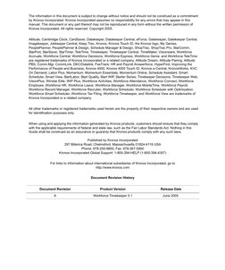 The information in this document is subject to change without notice and should not be construed as a commitment
by Kronos I