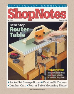 Vol. 8
Issue 45
T I P S • T O O L S • T E C H N I Q U E S
Custom Fit Dadoes
Router Table Mounting Plates
Socket Set Storage B