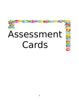 9
Assessment
Cards