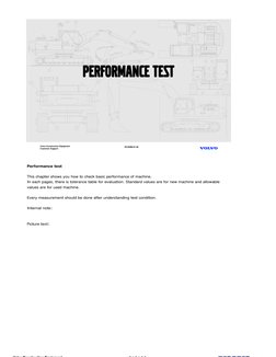 Performance test
This chapter shows you how to check basic performance of machine.
In each pages, there is tolerance table f