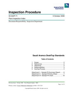 Previous Issue: 30 June 2008 Next Planned Update: TBD
Page 1 of 19
Primary contact: Yousef, Muhannad Abdulsalam on 9