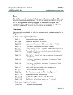 Document Responsibility: Inspection Department
00-SAIP-71
Issue Date: 5 October 2008
Next Planned Update: TBD
Plant Ins