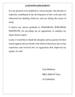 ACKNOWLEDGEMENT
It is my pleasure to be indebted to various people, who directly or
indirectly contributed in the developme