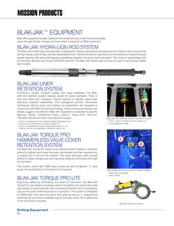 MISSION PRODUCTS
Drilling Equipment
06
BLAK-JAK LINER
RETENTION SYSTEM
Providing a simple, compact design with easy installa
