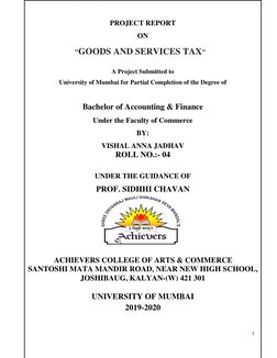 SANTO
"
Univer
ACHIE
OSHI MA
"GOOD
rsity of Mu
Bache
Und
V
UN
PR
EVERS C
ATA MA
JOSHI
UN
PROJE
DS AND
A Pr