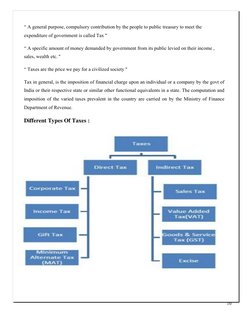 10
“ A general purpose, compulsory contribution by the people to public treasury to meet the
expenditure of government is
