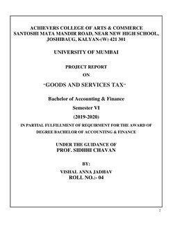 2
ACHIEVERS COLLEGE OF ARTS & COMMERCE
SANTOSHI MATA MANDIR ROAD, NEAR NEW HIGH SCHOOL,
JOSHIBAUG, KALYAN-(W) 421 30