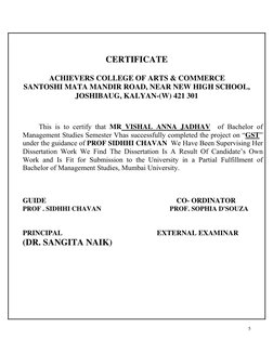 5
CERTIFICATE
ACHIEVERS COLLEGE OF ARTS & COMMERCE
SANTOSHI MATA MANDIR ROAD, NEAR NEW HIGH SCHO