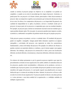 PÁGINA 6
cuando se termina el proyecto porque sus objetivos no se cumplirán o no pueden ser
cumplidos, o cuando ya no exi
