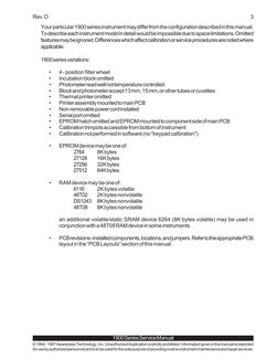 Rev. D
3
1900 Series Service Manual
© 1994 - 1997 Awareness Technology, Inc. Unauthorized duplication is strictly prohibited