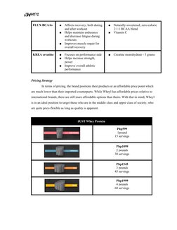 Pricing Strategy
In terms of pricing, the brand positions their products at an affordable price point which
are much lo