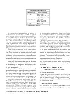 2 / DESIGN GUIDE 1, 2ND EDITION / BASE PLATE AND ANCHOR ROD DESIGN
The vast majority of building columns are designed for
ax