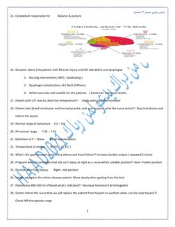 اوليس يجزي محسن اال باحسان
3
15. Cerebellum responsible for Balance & posture
16. Situation about