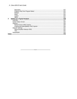 8 . Clarus 690 GC User’s Guide
Stopwatch .................................................................................