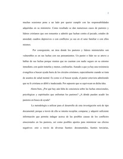 2
muchas ocasiones pone a un lado por querer cumplir con las responsabilidades
adquiridas en su ministerio. Como r