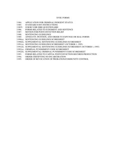 XVIII. FORMS
3.984.
APPLICATION FOR CRIMINAL INDIGENT STATUS
3.985.
STANDARD JURY INSTRUCTIONS
3.9855.
JUROR VOIR DIR