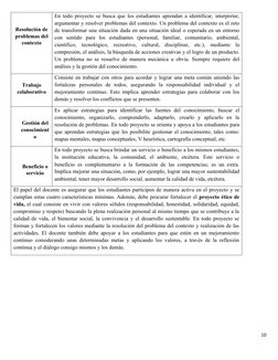 Resolución de
problemas del
contexto
En todo proyecto se busca que los estudiantes aprendan a identificar, interpretar,
argum