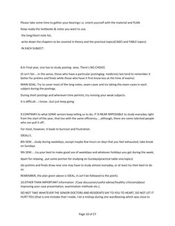 Page 10 of 27
Please take some time to gather your bearings i.e. orient yourself with the material and PLAN.
Keep ready t