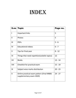 Page 4 of 27
INDEX
S.no Topic
Page no.
I
Important links
5
II
Photos
5
III
PDFs
5 - 6
IV
Educational
