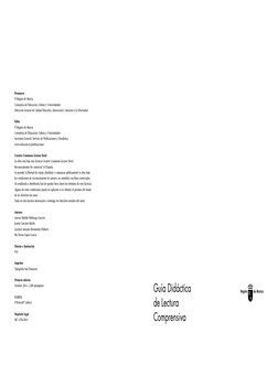 Guía Didáctica
de Lectura
Comprensiva
Promueve
© Región de Murcia
Consejería de Educación, Cultura y Universidades
Direcci
