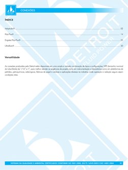 SISTEMAS DA QUALIDADE E AMBIENTAL CERTIFICADOS CONFORME ISO 9001:2000, ISO/TS 16949:2002 E ISO 14001:2004
CONEXÕES
ÍNDICE
Ada